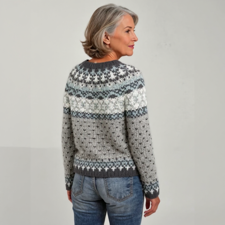 Els | Vintage Gebreide Trui in IJslandse Stijl