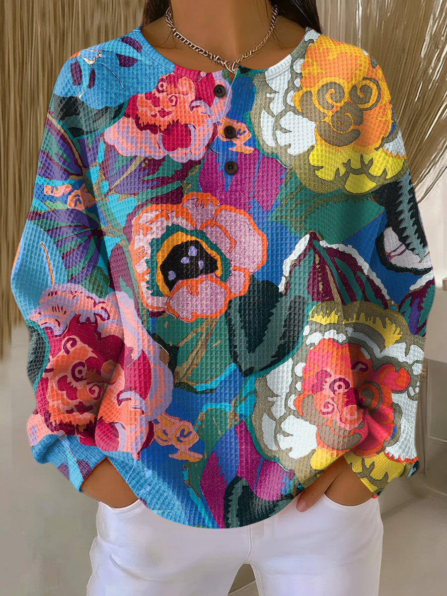 Evelien | Trui met grote bloemen