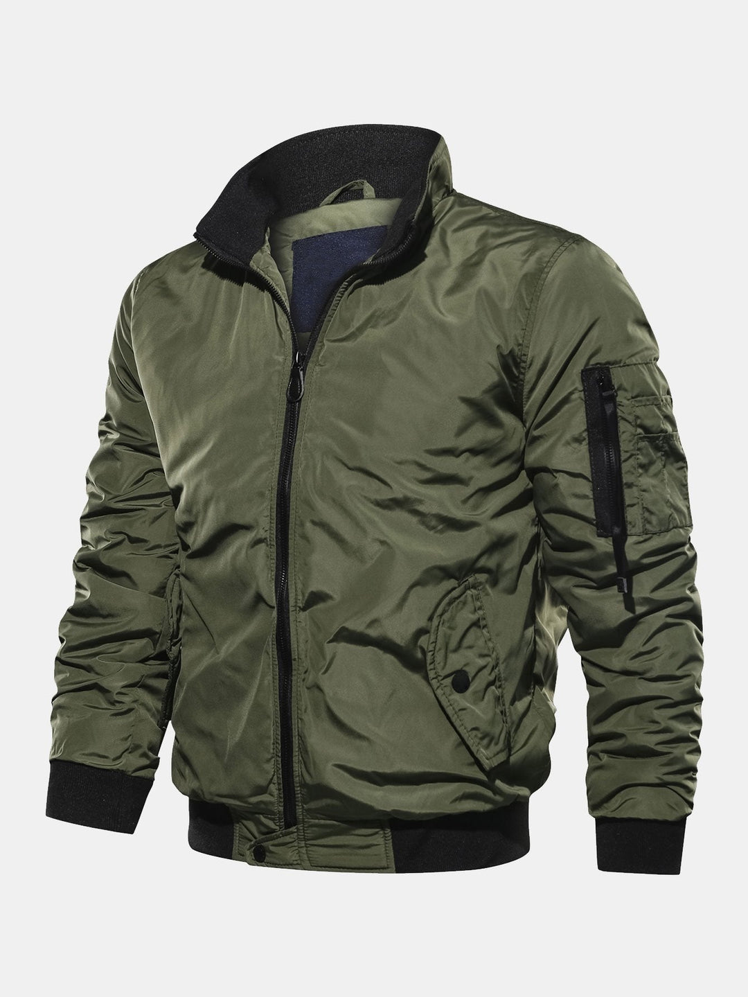 Evert | Bomber jack met coltrechterkraag
