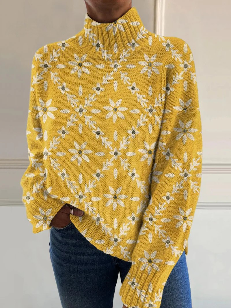 Femke | Vintage kleurblok coltrui