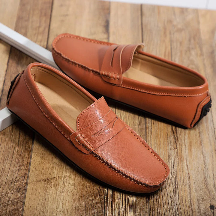 Ferre | Leren zomerloafers met ontspannen pasvorm