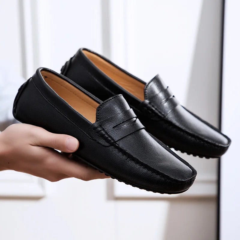 Ferre | Leren zomerloafers met ontspannen pasvorm