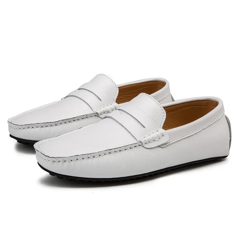 Ferre | Leren zomerloafers met ontspannen pasvorm