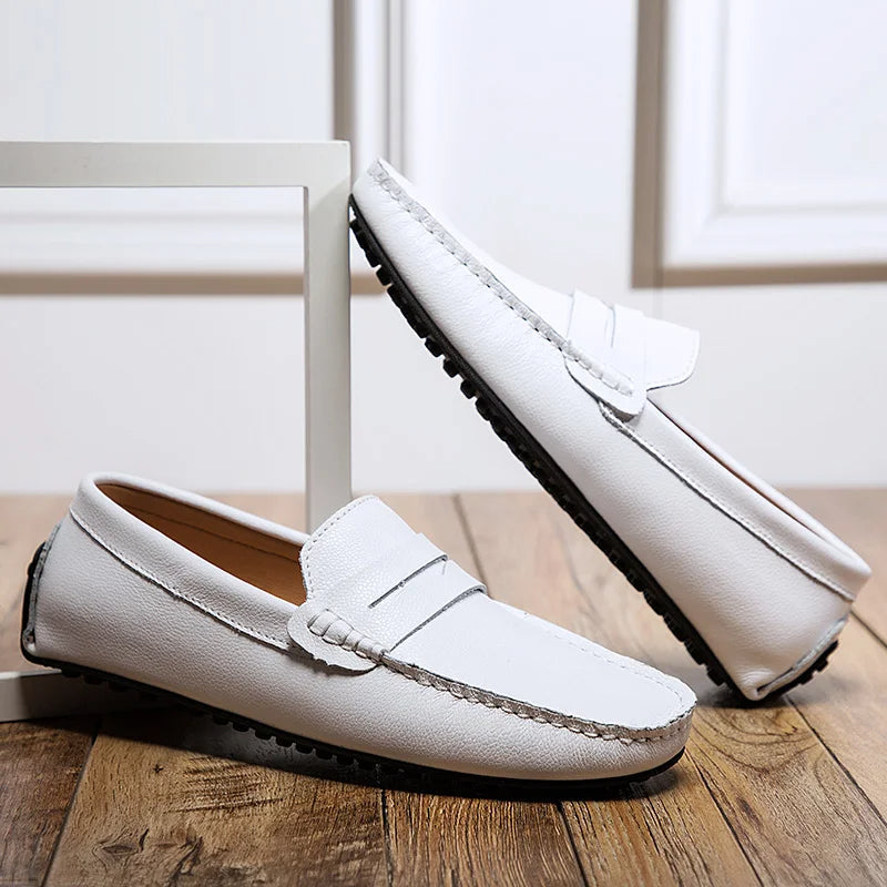 Ferre | Leren zomerloafers met ontspannen pasvorm