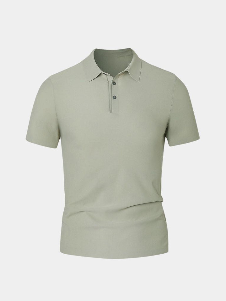 Filip | Saliegroene polo met klassieke kraag