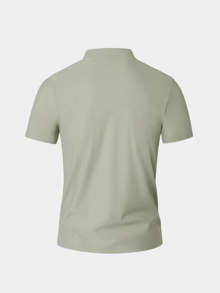 Filip | Saliegroene polo met klassieke kraag