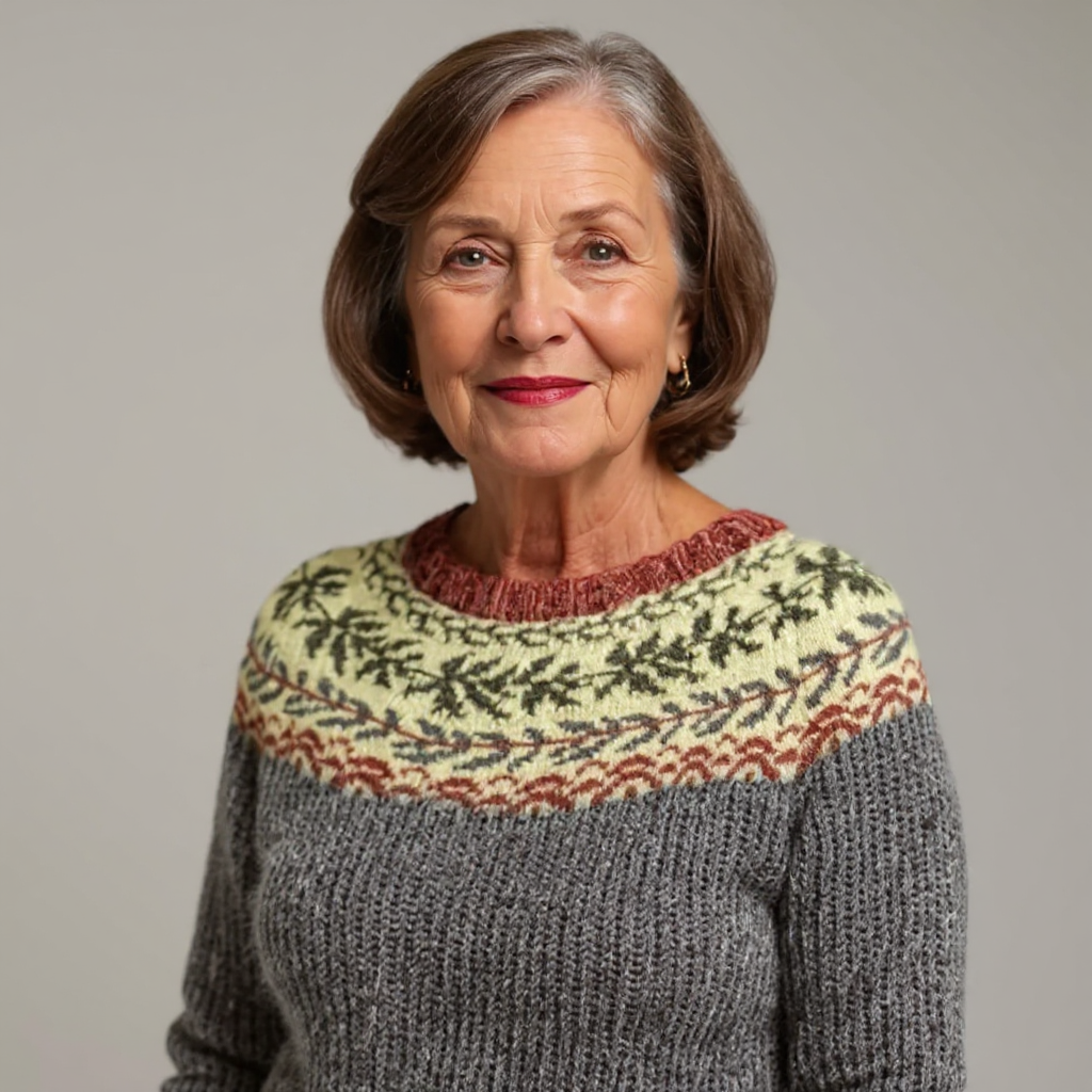 Fenna | Handgebreide Trui met Noors Motief