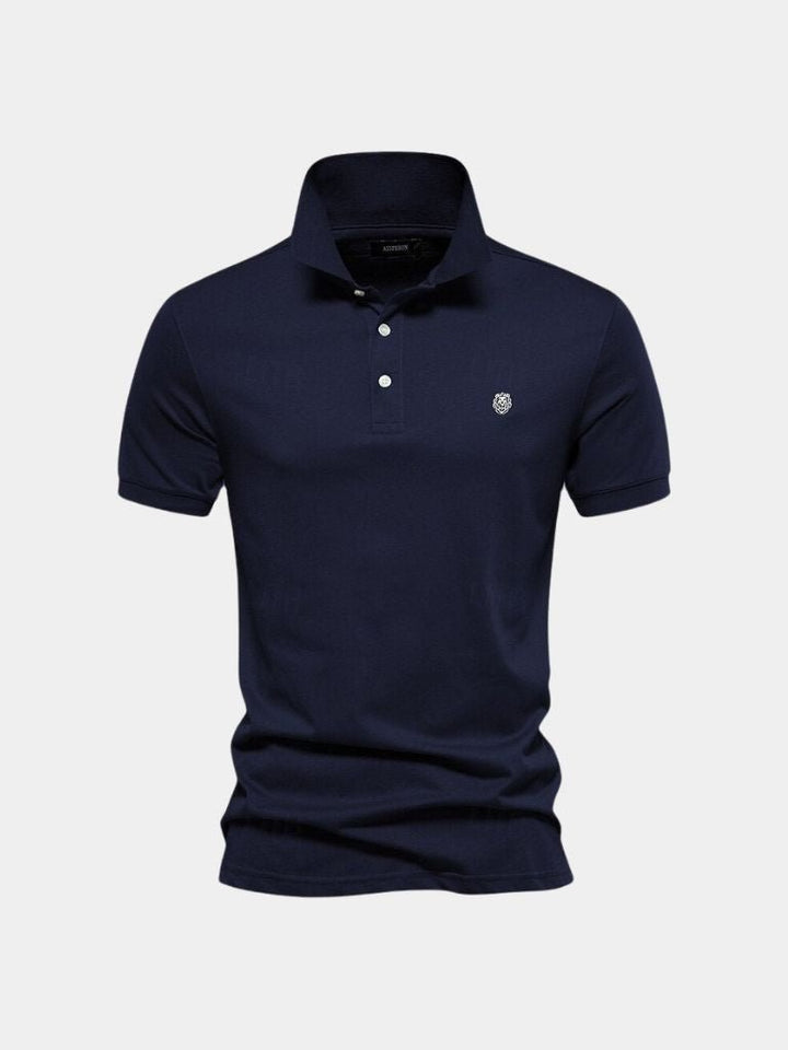 Frank | Marineblauwe klassieke polo