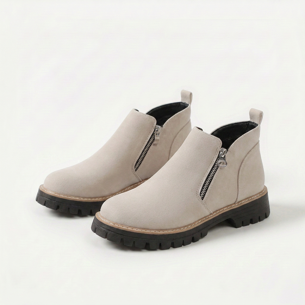 Frida Plateau-Enkellaars met Dikke Zool | Stabiel en comfortabel voor herfst en winter