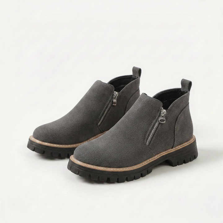 Frida Plateau-Enkellaars met Dikke Zool | Stabiel en comfortabel voor herfst en winter