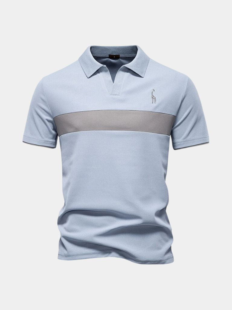 Gerbrand | Witte polo met contraststrepen