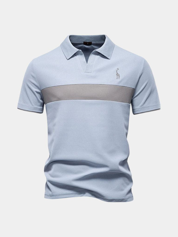 Gerbrand | Witte polo met contraststrepen