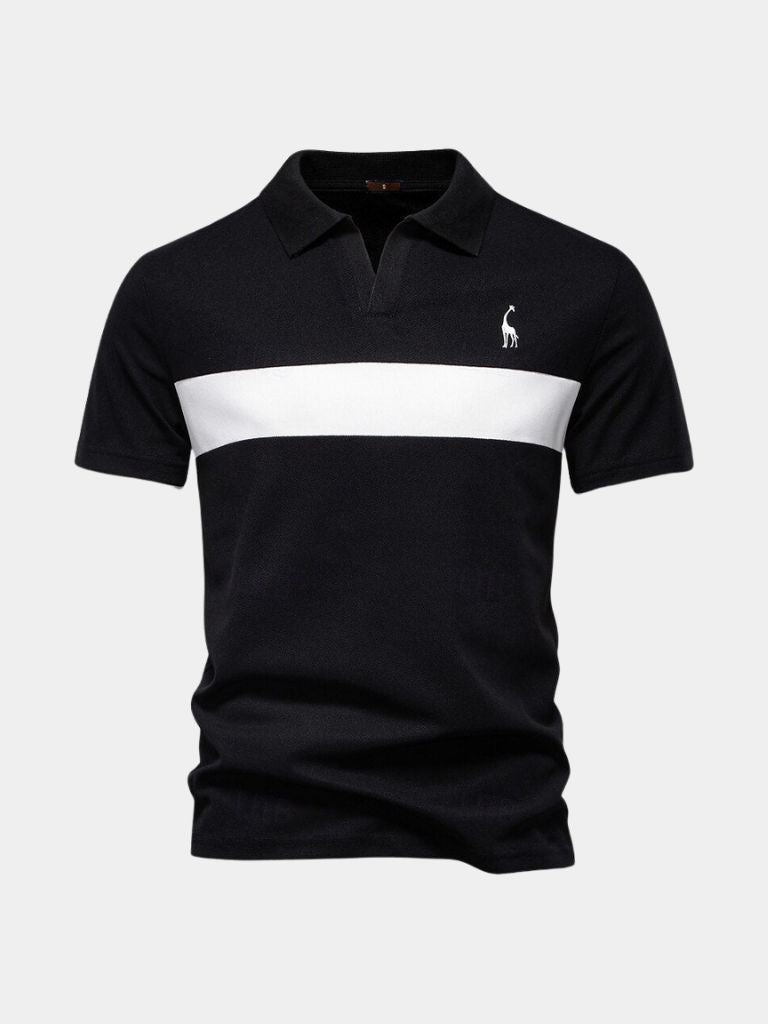 Gerbrand | Witte polo met contraststrepen