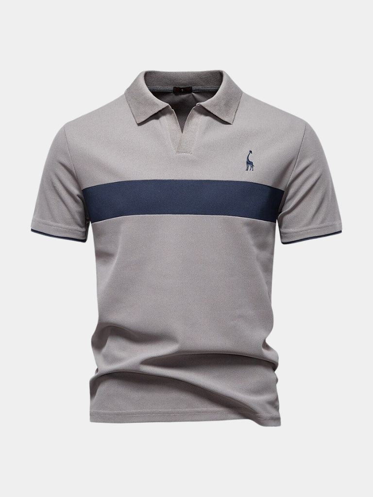 Gerbrand | Witte polo met contraststrepen