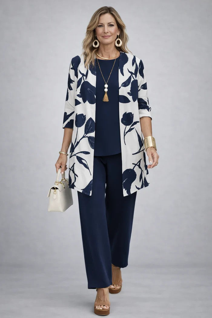 Heleen | 3-delige set met printbroek in diverse kleuren