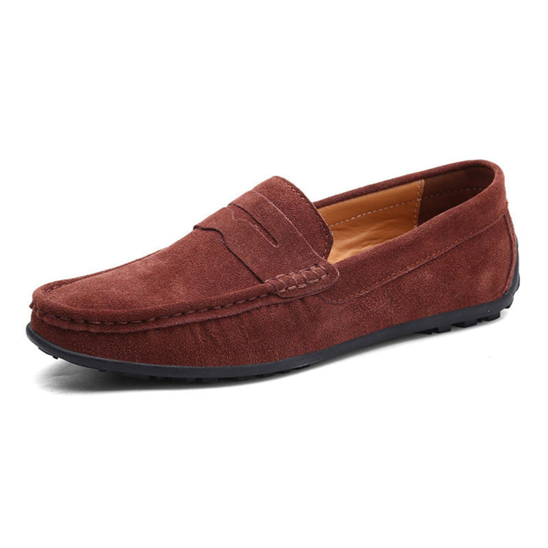 Hiddo | Zachte blauwe suède loafers