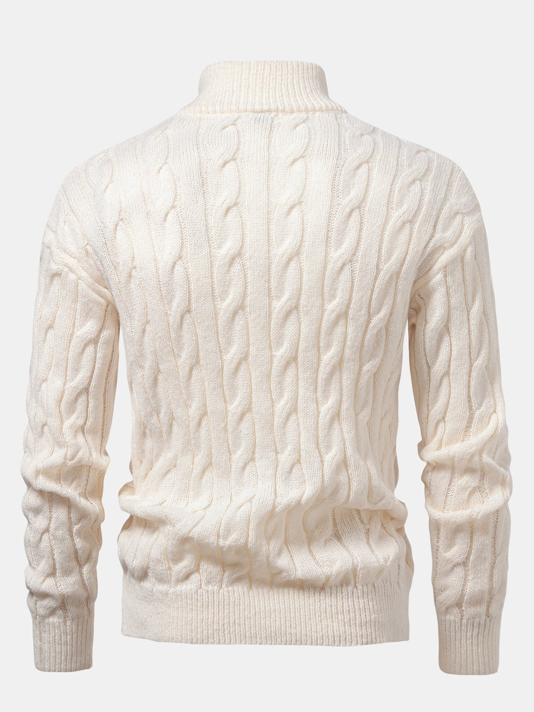 Zeger | Jacquard kabeltrui met korte rits