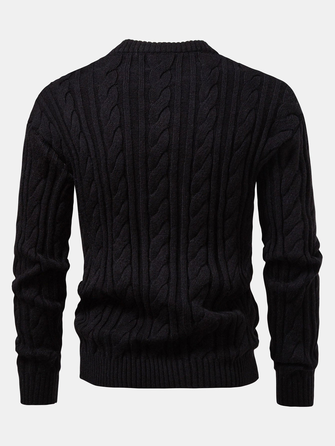 Yorick | Jacquard kabeltrui met ronde hals