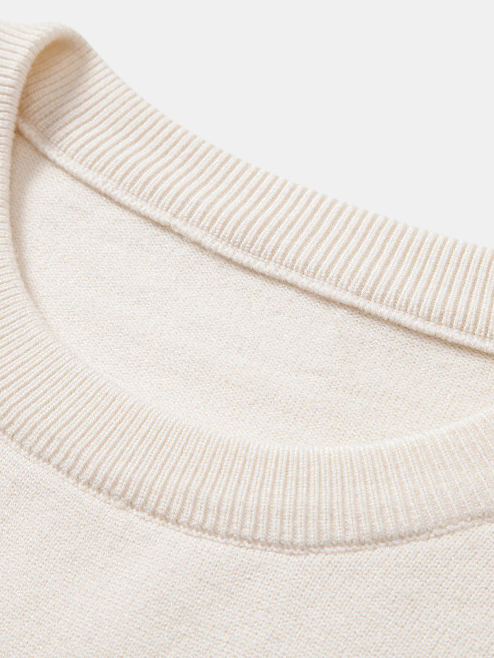 Horizontal Stripe Pattern Crew Neck Sweater