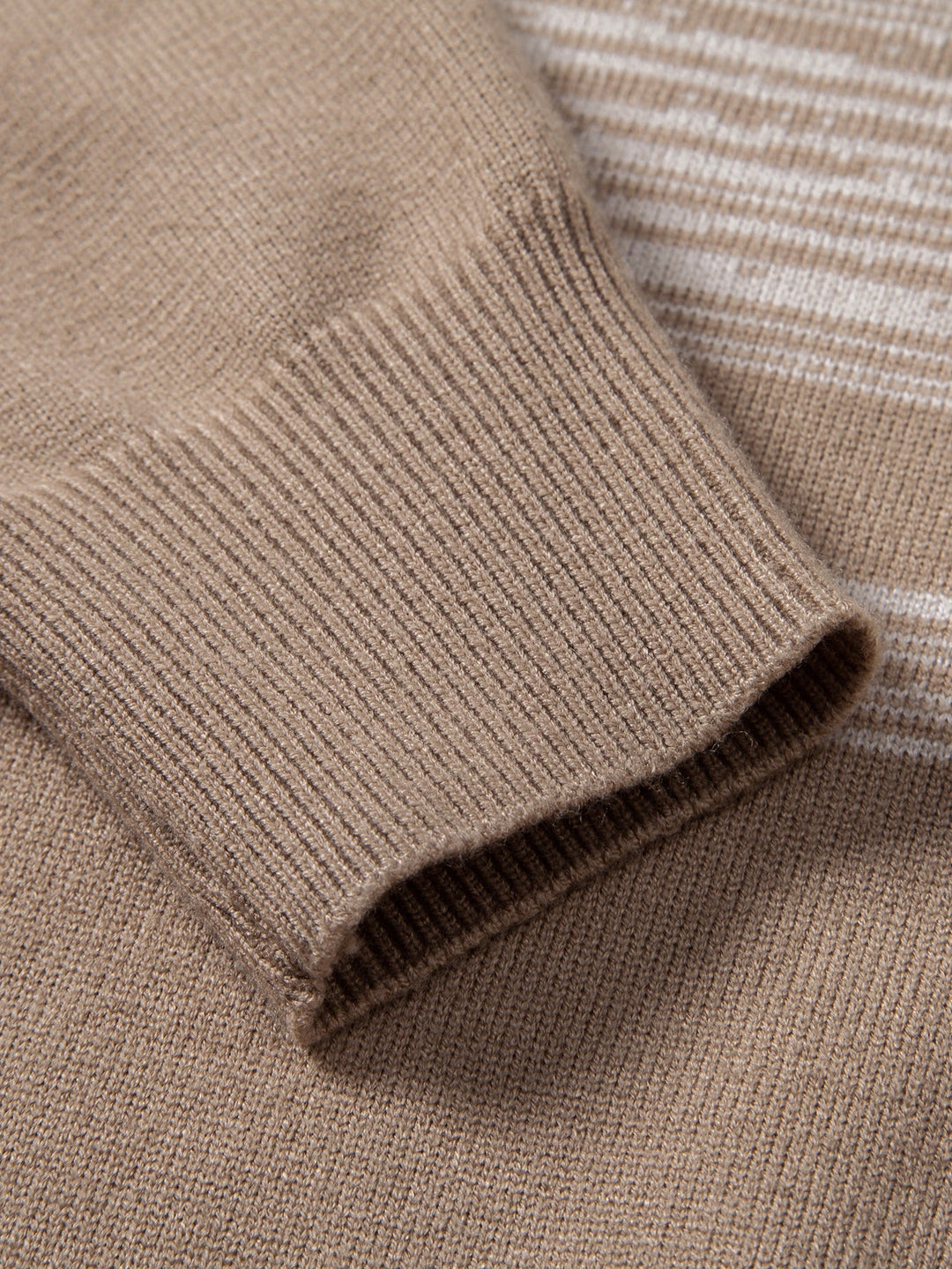 Horizontal Stripe Pattern Crew Neck Sweater