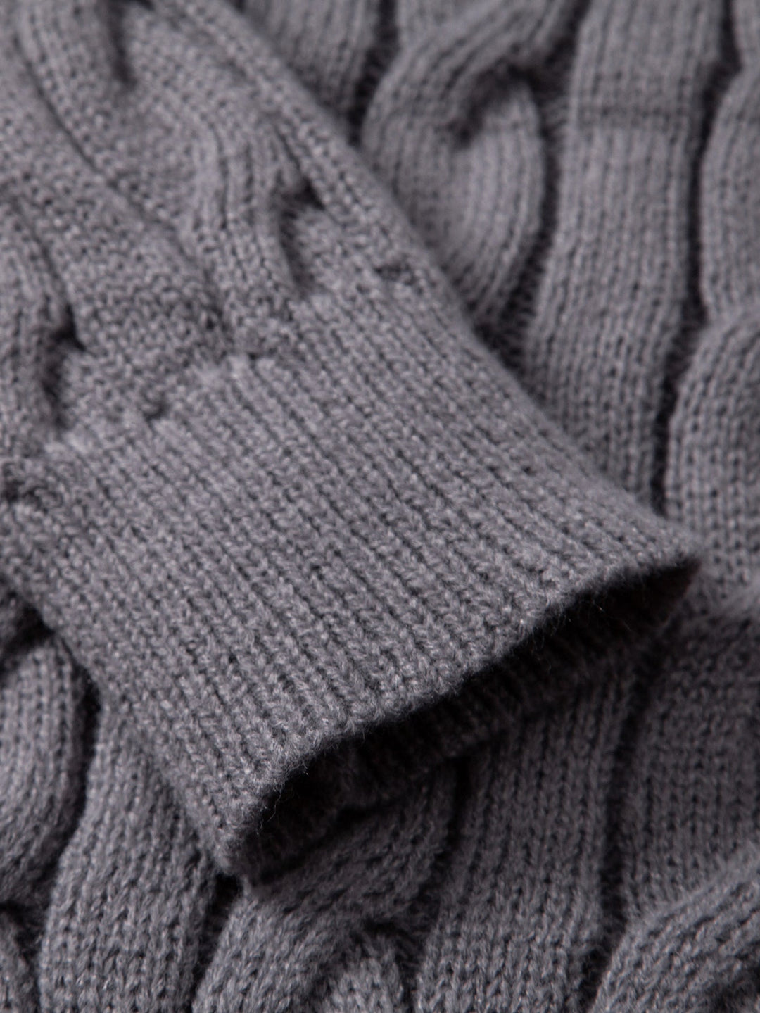 Zeger | Jacquard kabeltrui met korte rits
