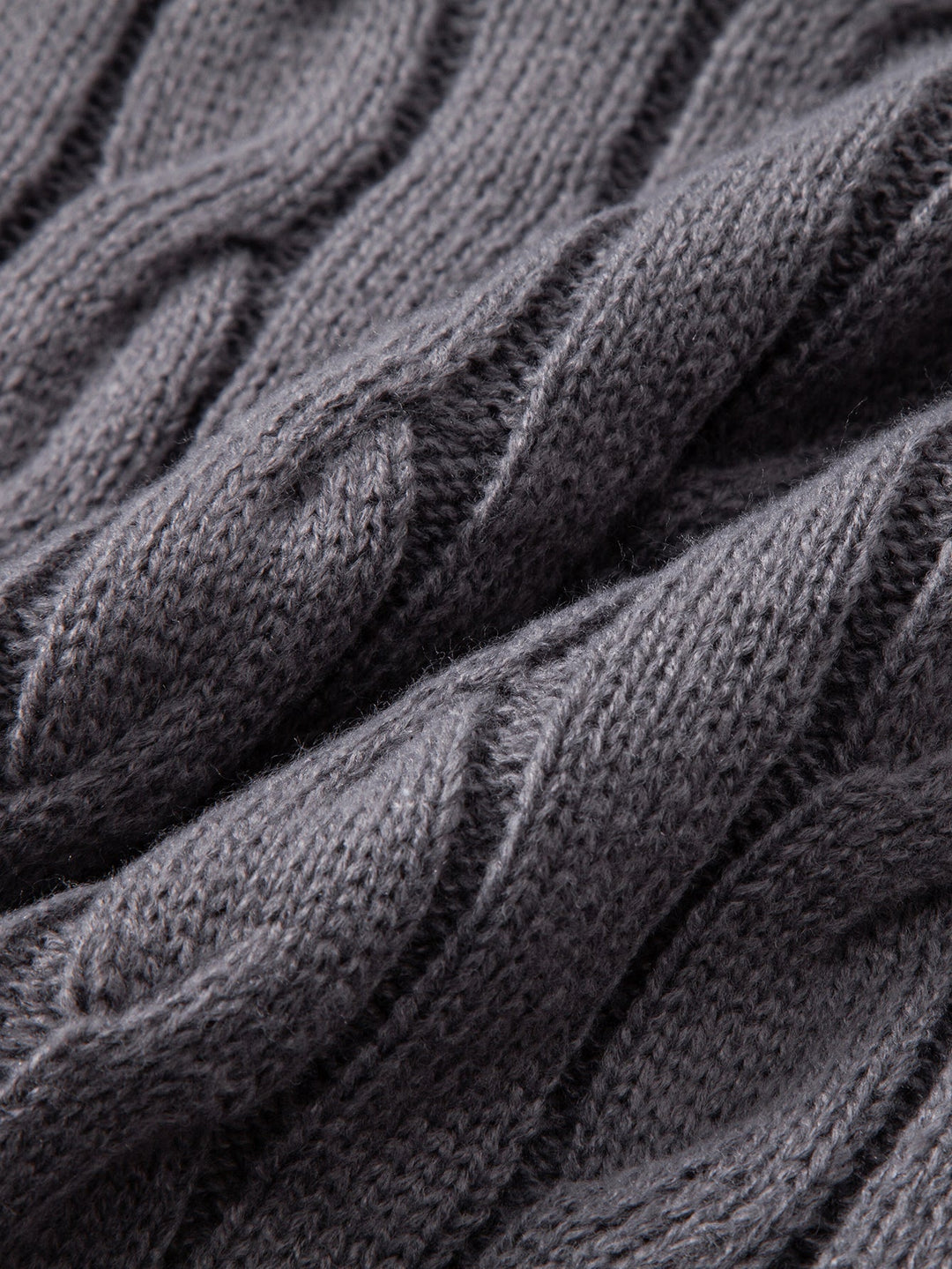Zeger | Jacquard kabeltrui met korte rits