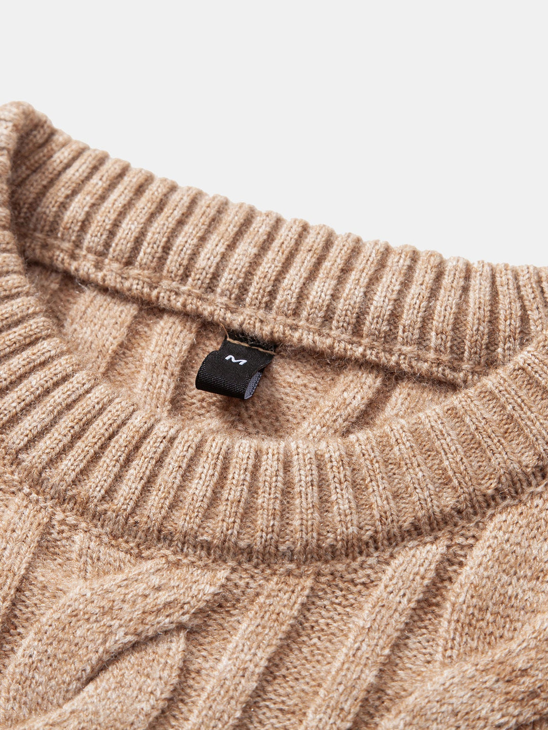 Yorick | Jacquard kabeltrui met ronde hals