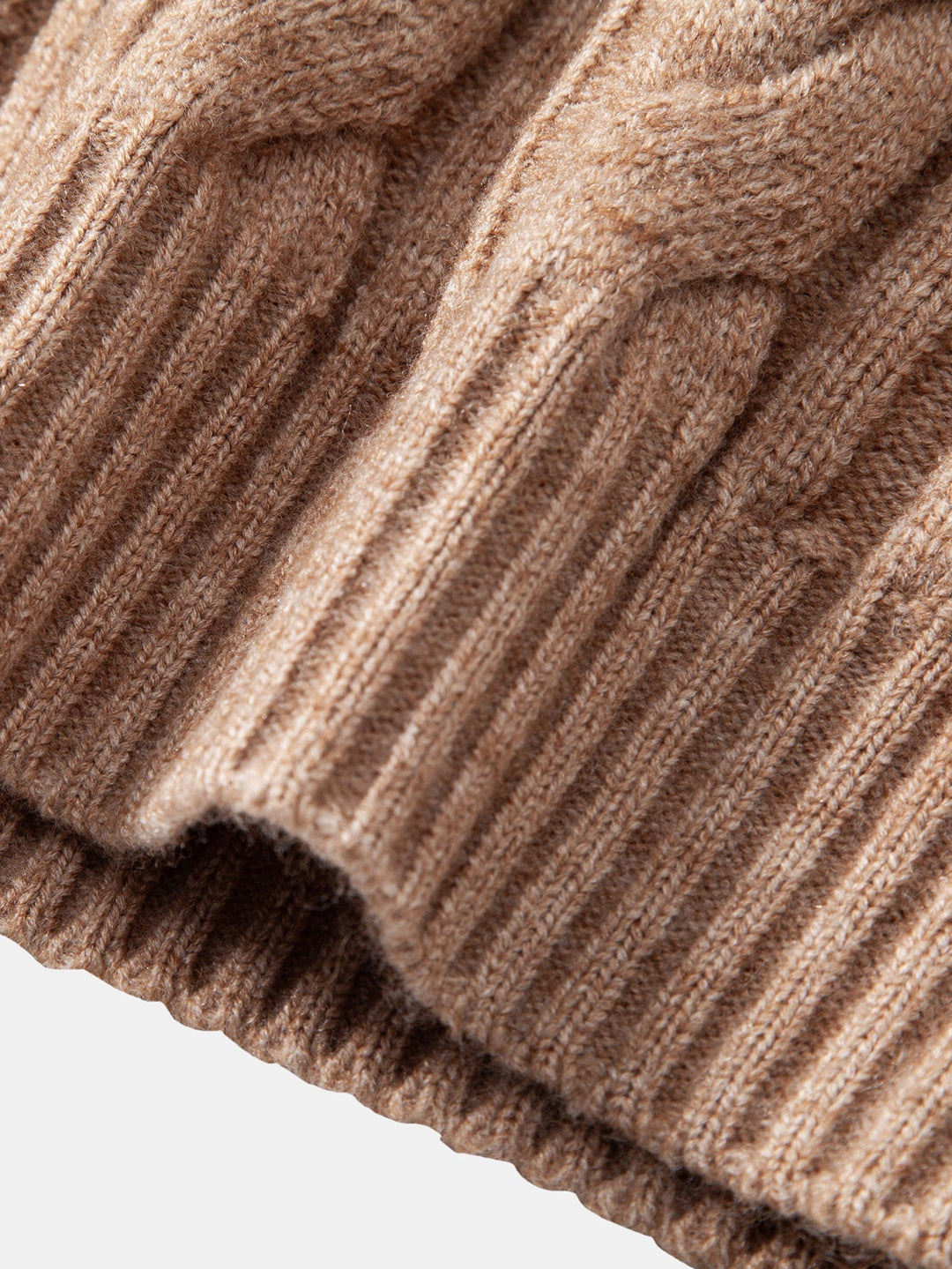 Yorick | Jacquard kabeltrui met ronde hals