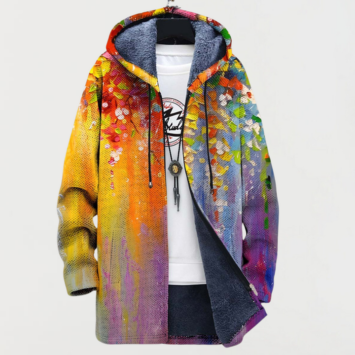 Iris | Hoodie met kleurverloop en spatten
