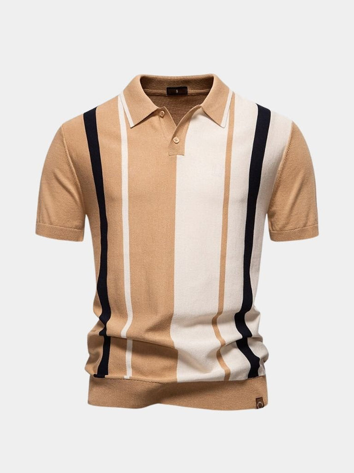 Jacco | Polo met verticale retrostrepen