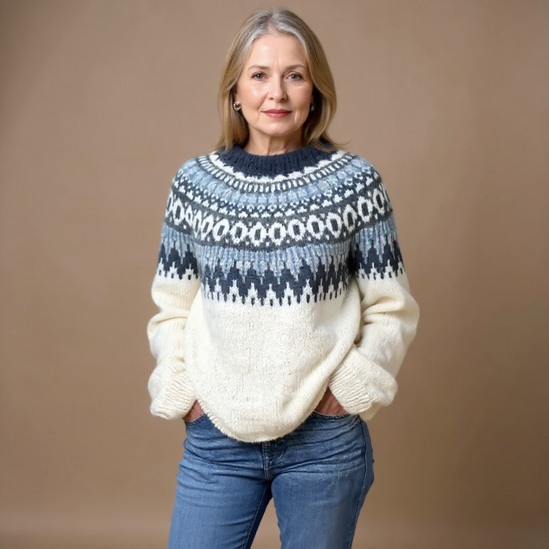 Janneke | Vintage IJslandse Gebreide Trui