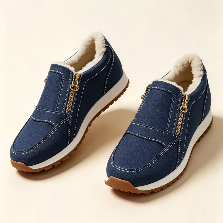 Janneke | Warme slip-on sneaker met dubbele rits