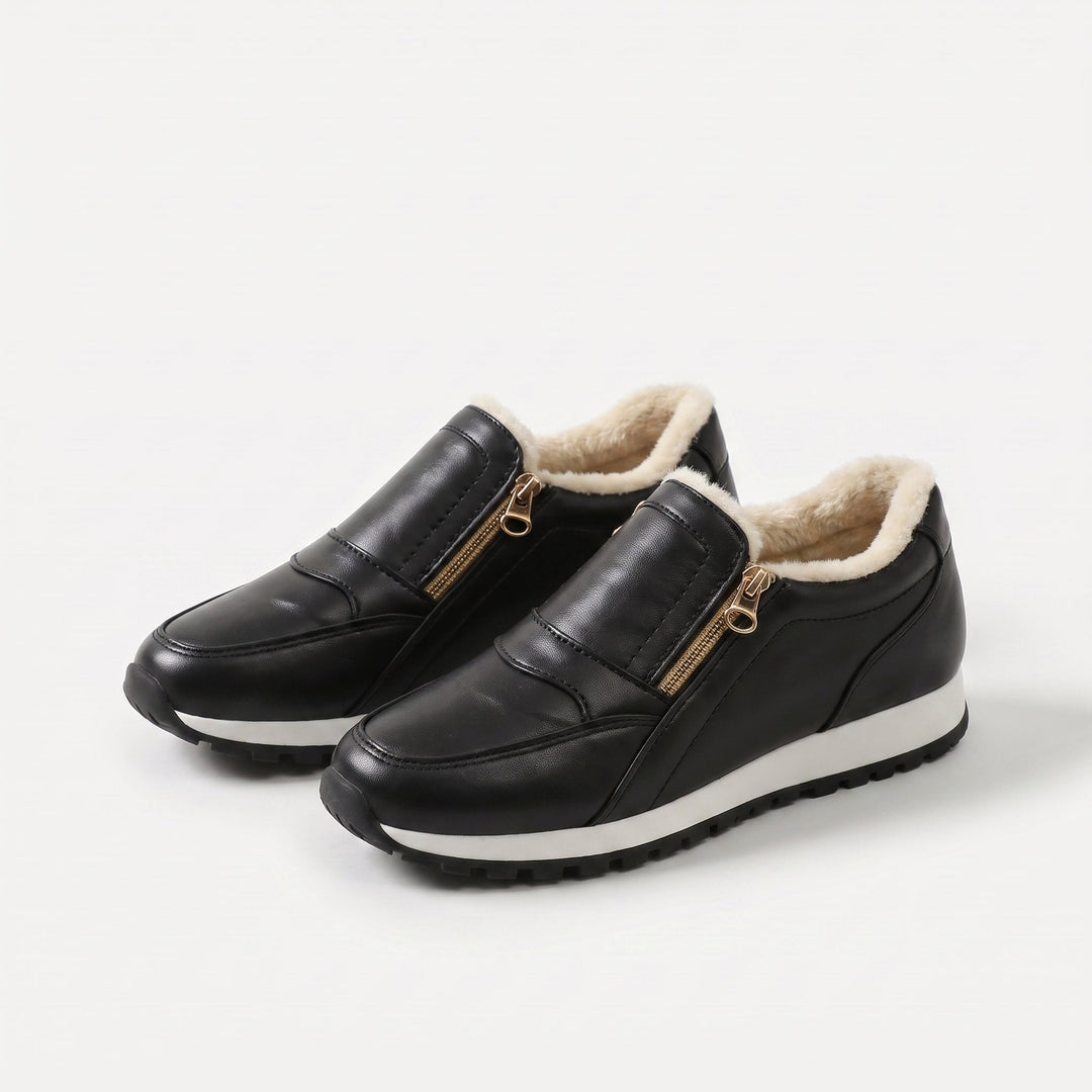 Janneke | Warme slip-on sneaker met dubbele rits