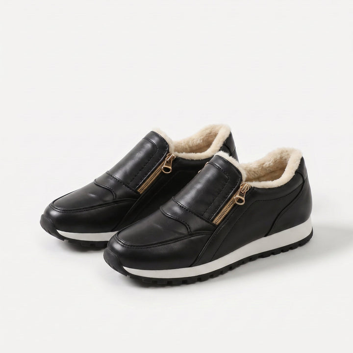 Janneke | Warme slip-on sneaker met dubbele rits
