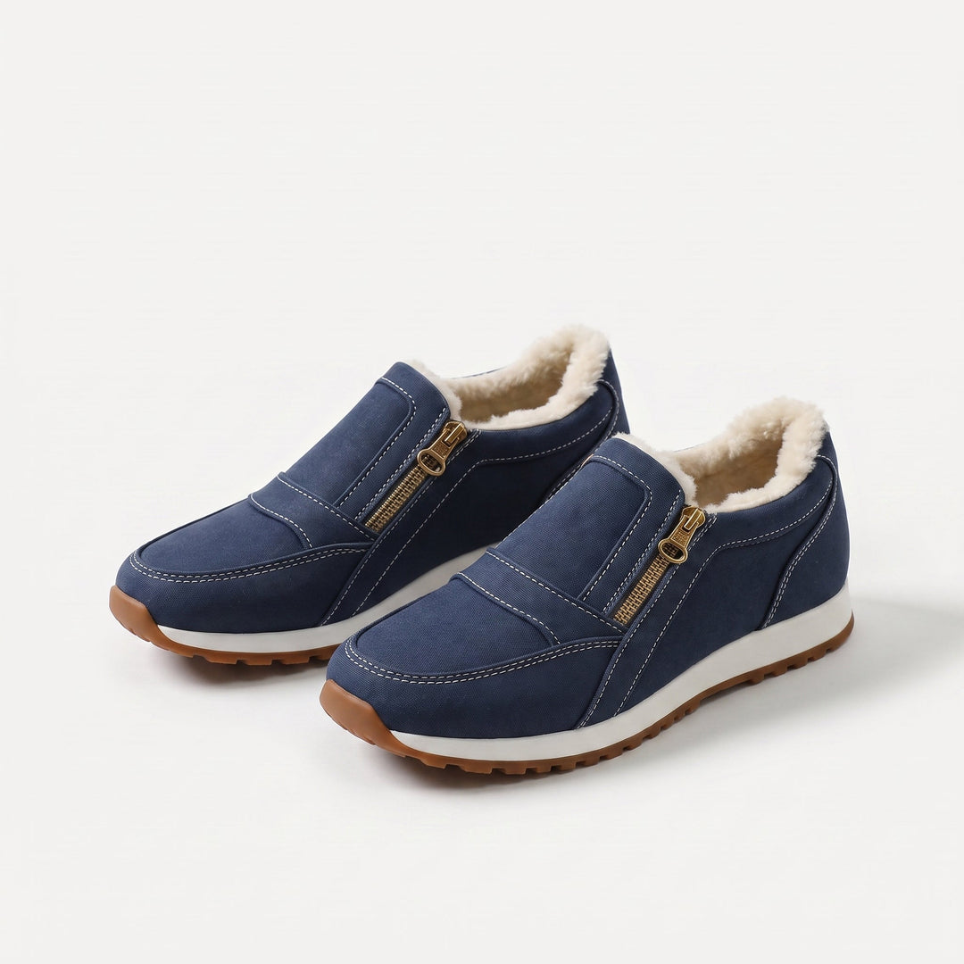 Janneke | Warme slip-on sneaker met dubbele rits