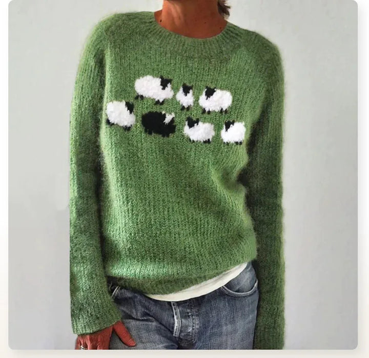 Jetske | Vintage Gebreide Trui in IJslandse Stijl