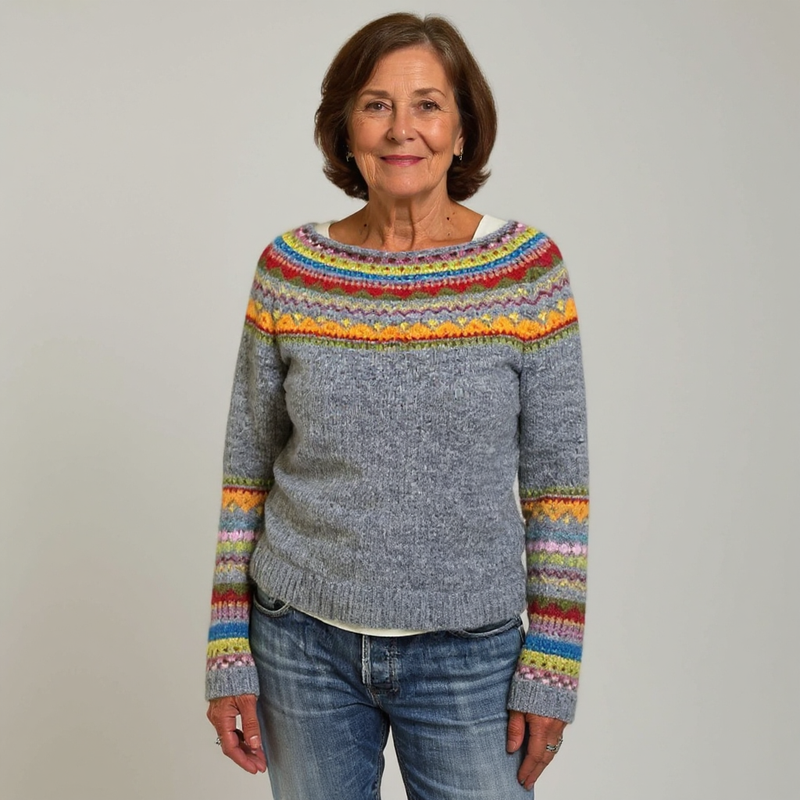 Jolanda | Vintage IJslandse Gebreide Trui