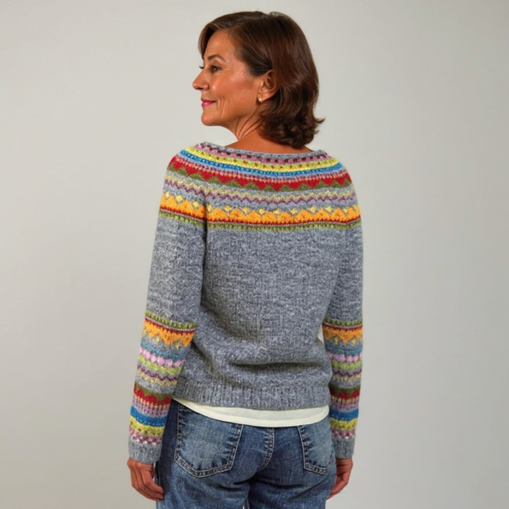 Jolanda | Vintage IJslandse Gebreide Trui