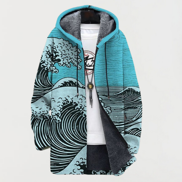 Julia | Hoodie met golvenprint