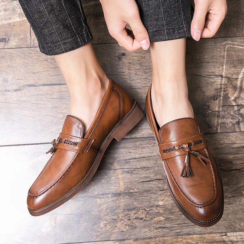 Kamiel | Leren loafers met kwastjes