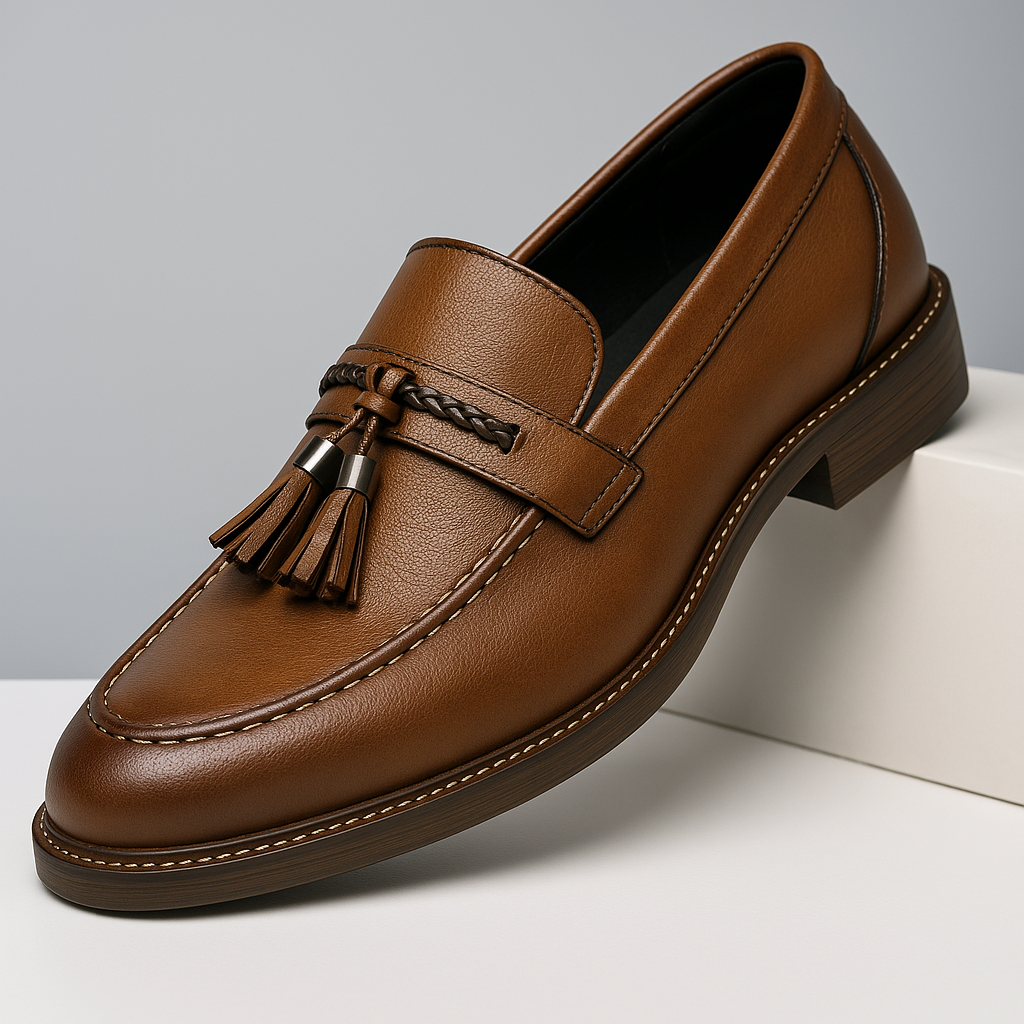 Kamiel | Leren loafers met kwastjes