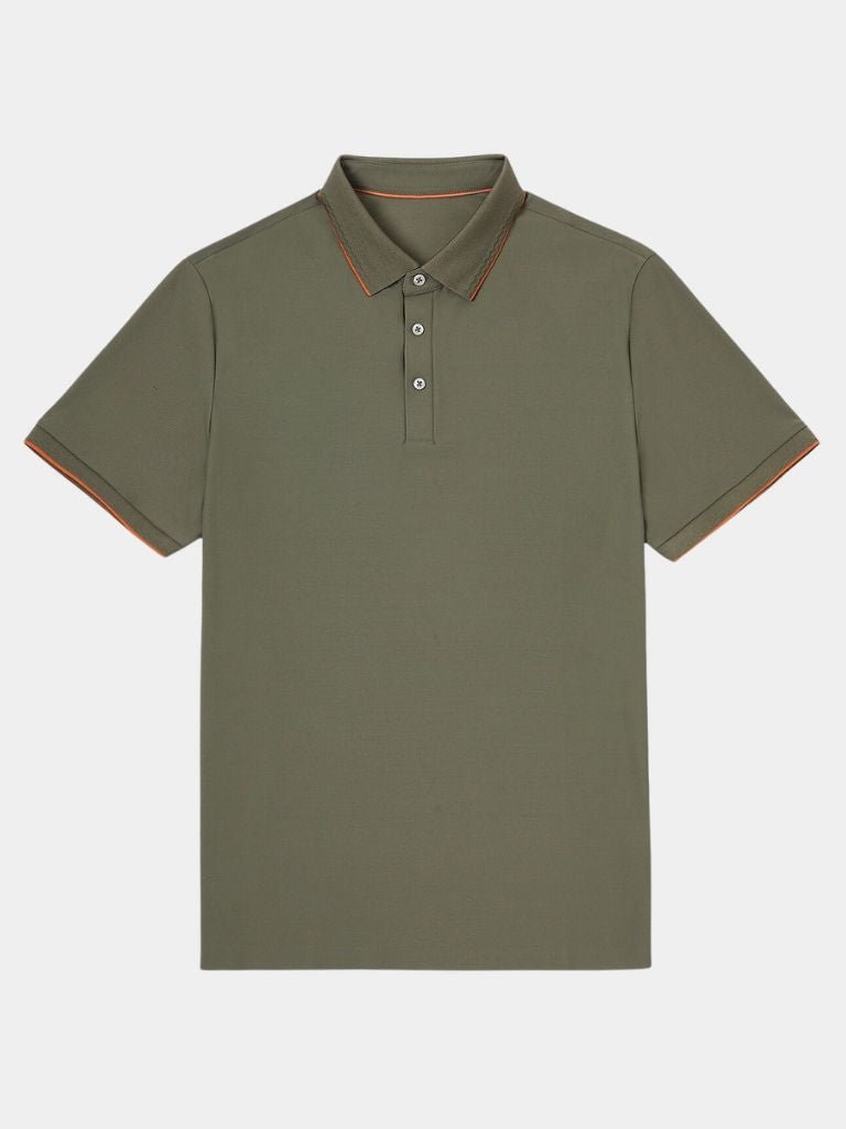 Leendert | Olijfgroene klassieke polo