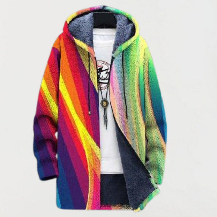 Lisa | Hoodie met regenboogstrepen