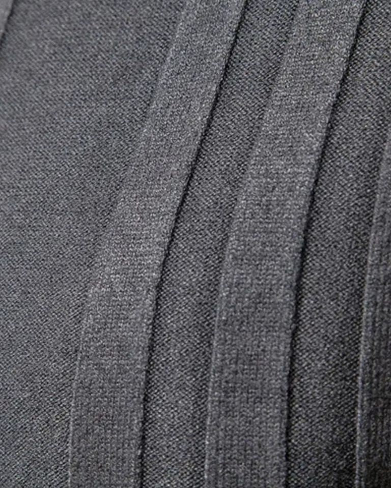 Obbe | Grijze ribgebreide coltrui