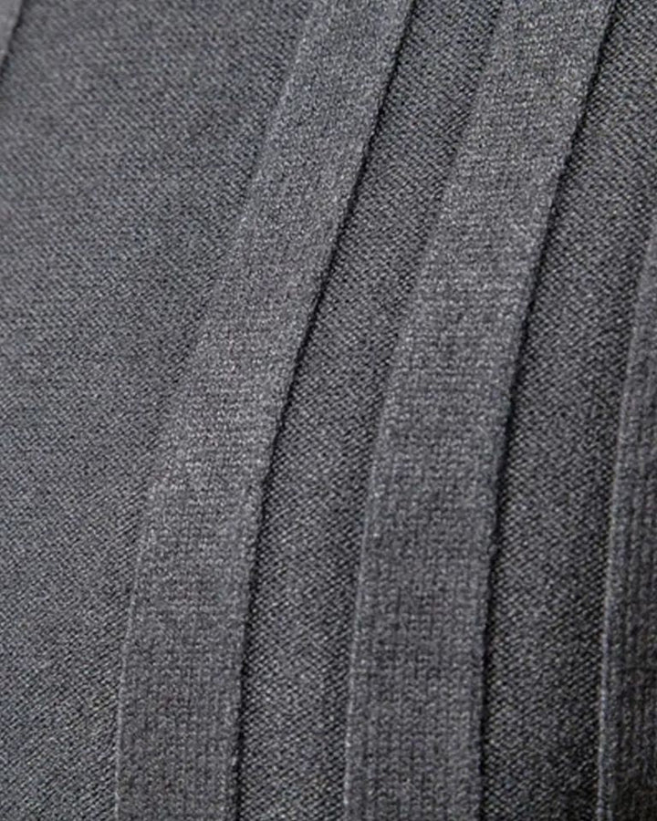 Obbe | Grijze ribgebreide coltrui