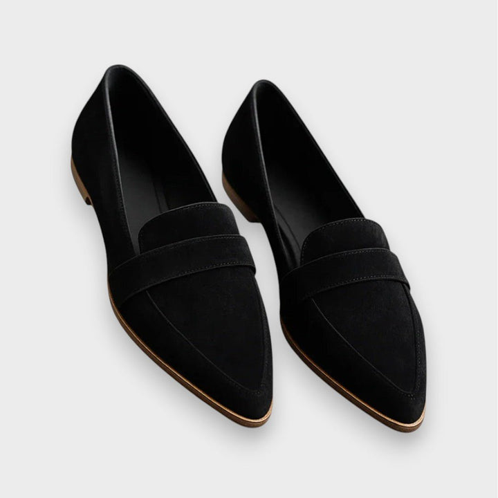 Katrien | Grijze suède loafer
