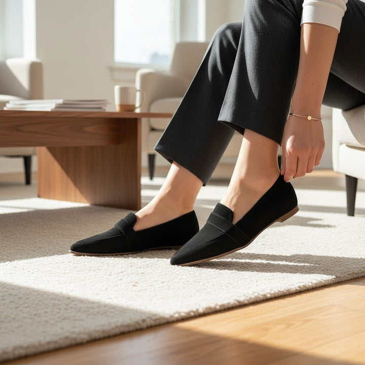 Katrien | Grijze suède loafer