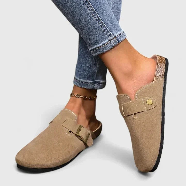Marjolein | Beige comfortloafer met bandje