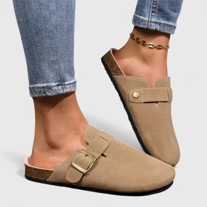 Marjolein | Beige comfortloafer met bandje
