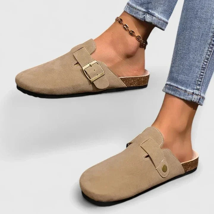 Marjolein | Beige comfortloafer met bandje